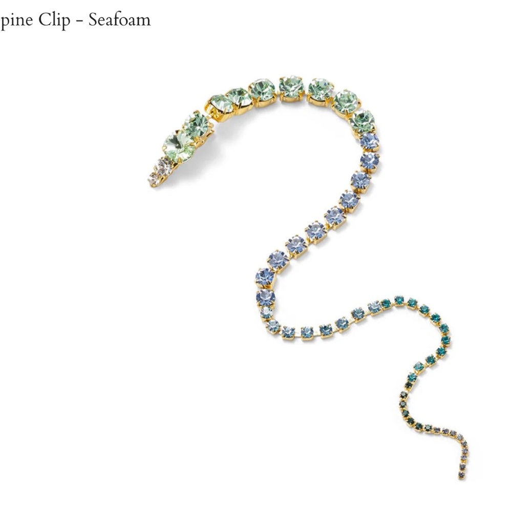ISO Lelet NY Green Ombre Crystal Spine Clip